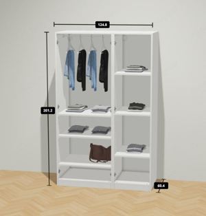 Ikea Pax (50cm+75cm 201cm 60cm), Forsand Türen, Neupreis 470  Bild 2