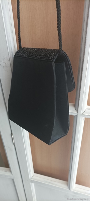 VINTAGE, kleine Damenhandtasche, schwarz 