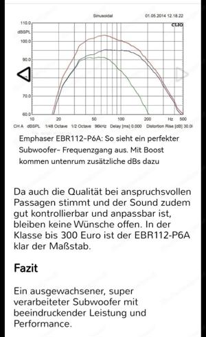 Aktiv Subwoofer EM-PHASER  Bild 4