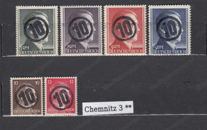 Sammlung Deutschland 1945 Postfrisch 4 6 Werte 1-5 RM 10 12 Pfg. StTdr. ab 25.-  Bild 2