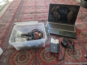 LAPTOP+ OBD+ Delphi mit Zubehör Adapter.