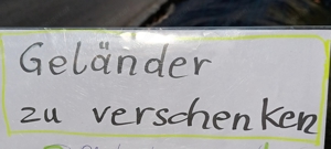 Geländer zu verschenken