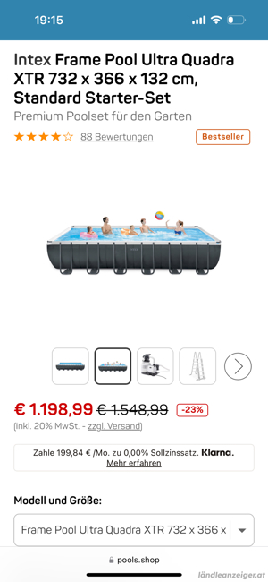 Intex Frame Pool *732 x 366 x 132 cm* *Notverkauf* Bild 3