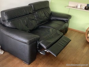 Ledercouch mit Relaxfunktion günstig zu verkaufen  Bild 2