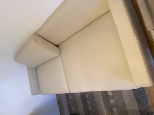 Ledercouch, Schlafsofa, 200 x 90, Farbe: creme Bild 3