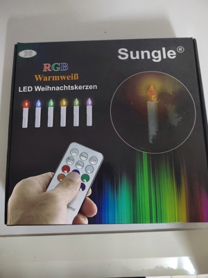 Weihnachtsbaumkerzen LED RGB kabellos 30 St.