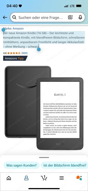 kindle e book reader