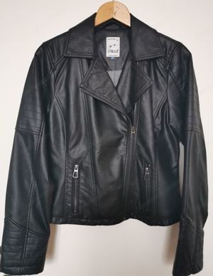 Schwarze Lederjacke NEU