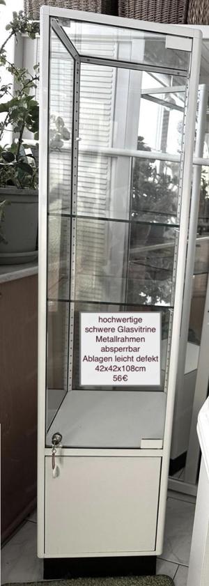 Vitrine Glasvitrine Holz Metall