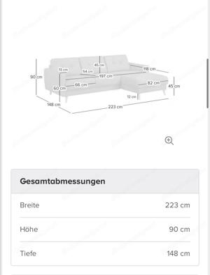 Ecksofa - Zweiersitzer mit Longchair  Bild 5