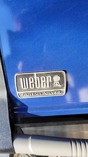 kaum gebrauchter Weber Grill Silver C, blau Bild 2