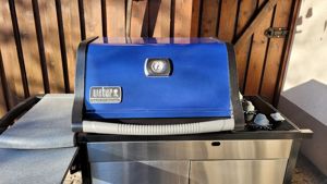 kaum gebrauchter Weber Grill Silver C, blau Bild 3