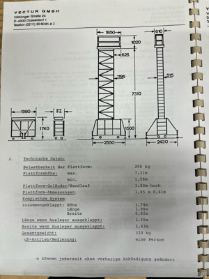 Gerüst Arbeitsbühne Steiger Pedallift Hubsteiger Bühne Steighilfe Wartung Maler Bild 5
