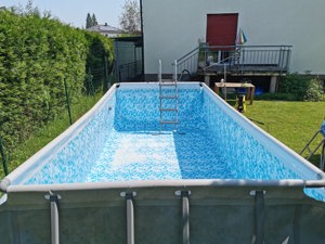 Bestway Pool ca 500 x 210 x 110 cm, lichtgrau, eckig Bild 3