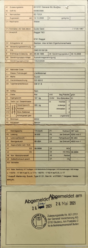 Suzuki GS 500 E  Bild 3