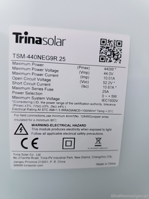 Solar Module 440W Triana Bild 4