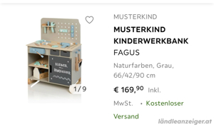 wie neu! Kinder Werkbank von Musterkind Tolles O-Geschenk für kleine Handwerker!