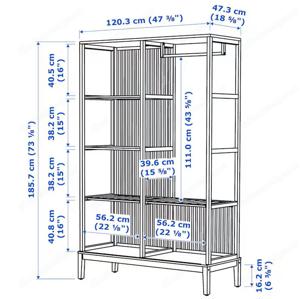 Kleiderschrank NORDKISA von IKEA aus Bambus Bild 4