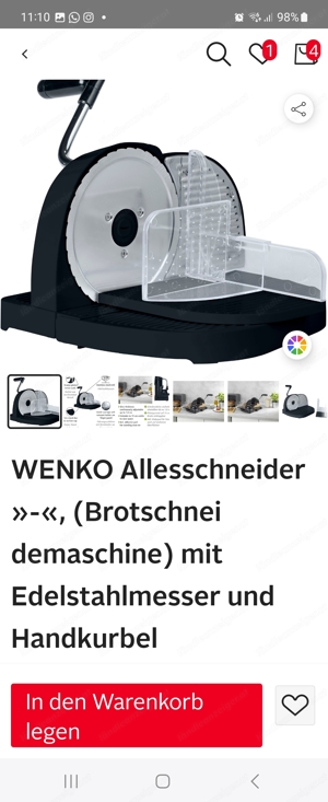 Schneidemaschine schwarz manuell  Bild 1