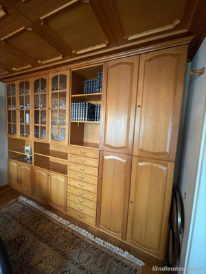 Wohnzimmer Schrank Kirschholz Regal Wohnwand Massiv Holz Antik