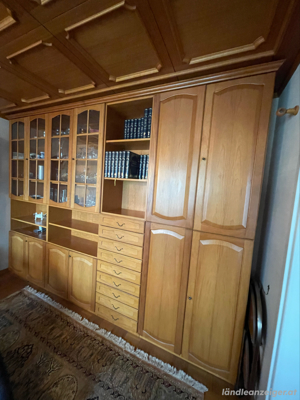 Wohnzimmer Schrank Kirschholz Regal Wohnwand Massiv Holz Antik Bild 2