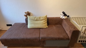 Sofa Couch braun Bild 2