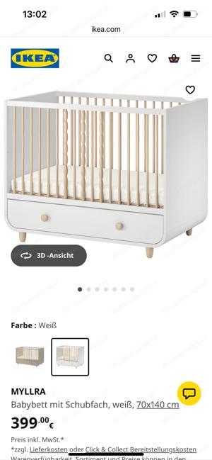 Mitwachsendes Baby- Kinderbett Ikea Bild 3