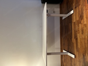 Höhenverstellbarer Schreibtisch (sitz  steh), elektrisch  weiß, 140x80 cm Bild 1