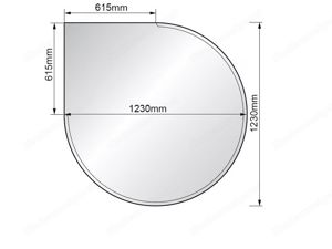 Funkenschutzplatte (Einscheiben-Sicherheitsglas)