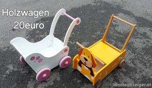 Holz PuppenWagen, Laufwagen Bild 1