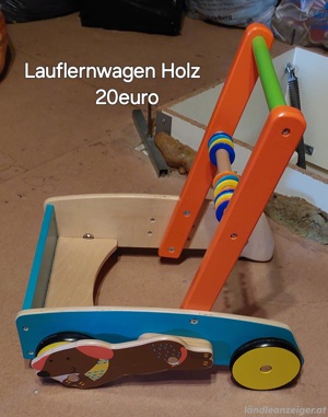 Holz PuppenWagen, Laufwagen Bild 4