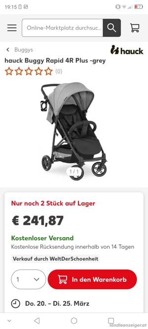 Kinderwagen Hauck Buggy  Bild 1