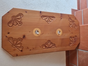 Holzdeckenrosette aus Fichte für Deckenlampe