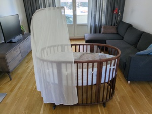 Stokke Sleepi, komplett mit Bettwäsche, braun Bild 3