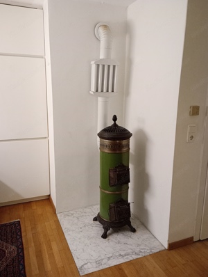 Ofen, Jugendstil, Holz und Kohle Bild 7