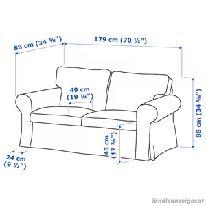 Ikea Ektorp 2er Sofa weiß Bild 5