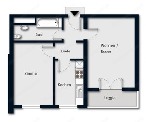 Sanierte 2-Zimmer-Wohnung mit Loggia und separater Küche - Verfügbar ab Sommer 2025 Bild 1