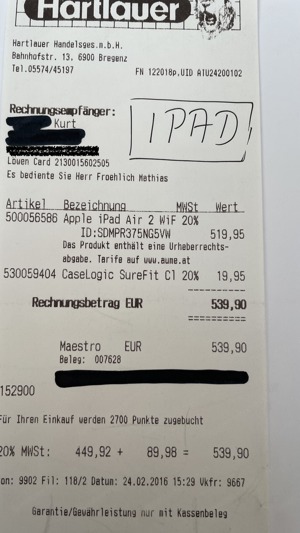 iPad Air 2 64 GB (Akku und Hülle neu!) Bild 6