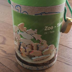 Zoo Tiere aus Holz