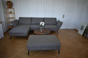 Schöner Wohnen 2.5-Sitzer Sofa Longchair und Beistellhocker