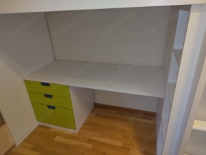 Ikea Hochbett mit Schreibtisch und Schrank Bild 3