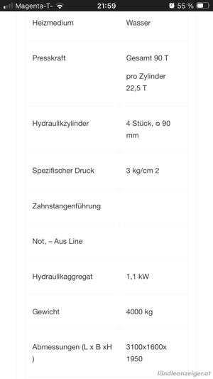 Furnierpresse Plattenpresse Bild 6