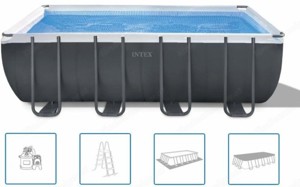 Verkaufe gebrauchtes Intex Frame Pool-Set 549 x 274 x 132 cm inkl. Zubehör