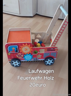 Holz PuppenWagen, Laufwagen Bild 5