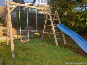 Kinder Spielturm, Rutschbahn, Schaukel