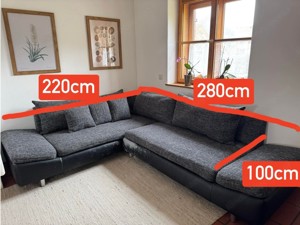 Ecksofa Couch Stoffbezug 