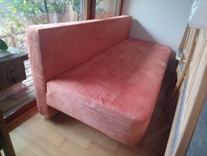 Orange Couch, Bettcouch mit Stauraum, gebraucht  Bild 9