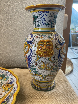 Vase und 2 große Schalen Platten Bild 3