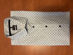 Blau gemustertes kurzarm Herren Hemd Olymp Bild 3