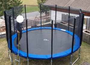 Trampolin 4m mit Sicherheitsnetz und Leiter